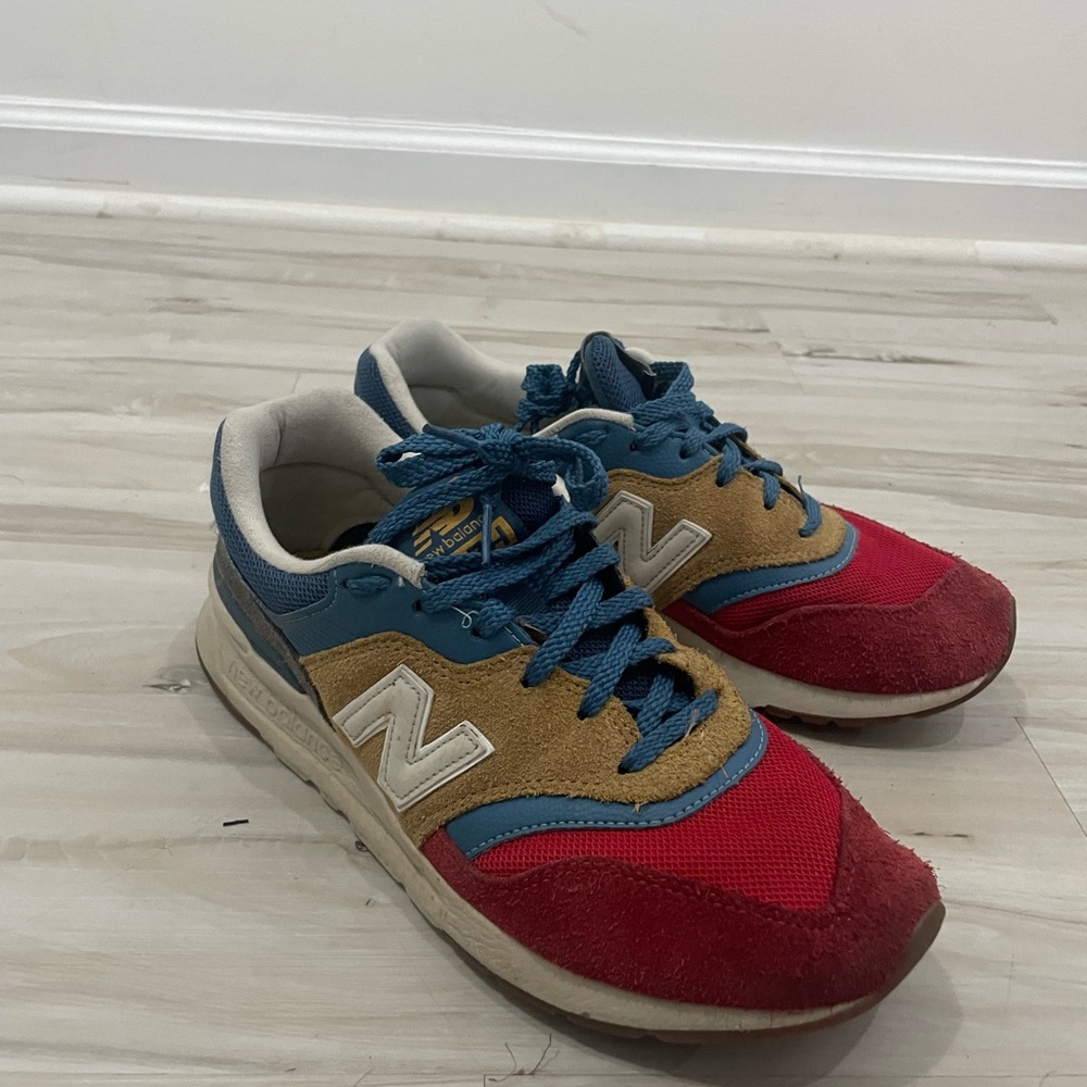 New Balance Red and Blue Sneakers Classic Suede Design